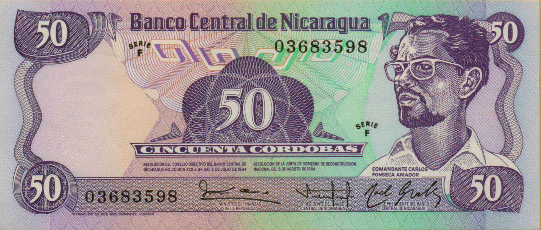 Nicaragua 50 1984 UNC P-140